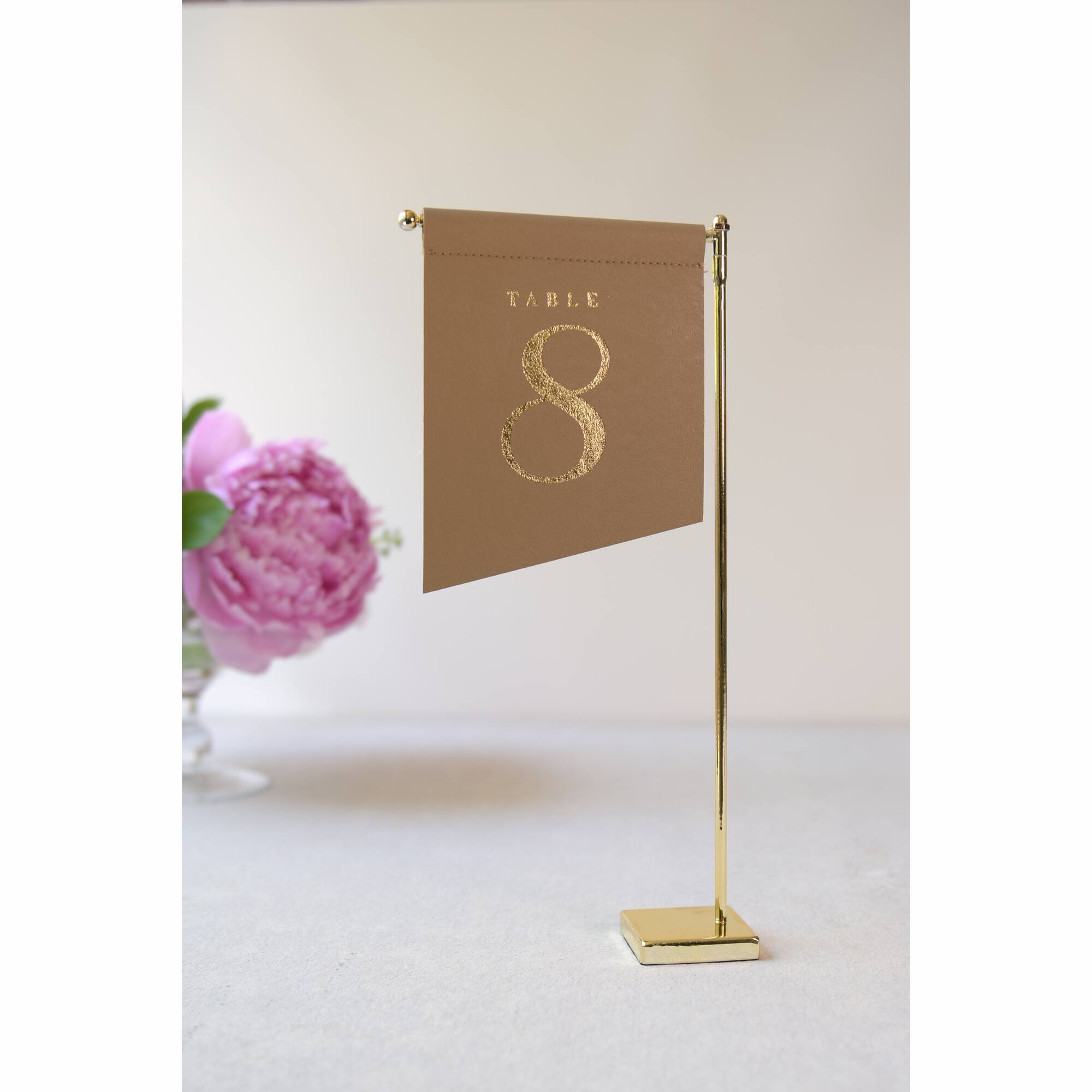 Style Me Pretty Vegan Leather Table Number